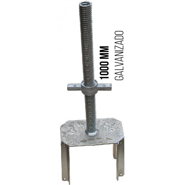 Cabeçote/Suporte viga H madeira rosc. Ø38x1000 gal