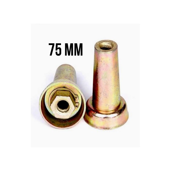 Cone 75mm comprido p/varão tige Ø15/17 zinc.