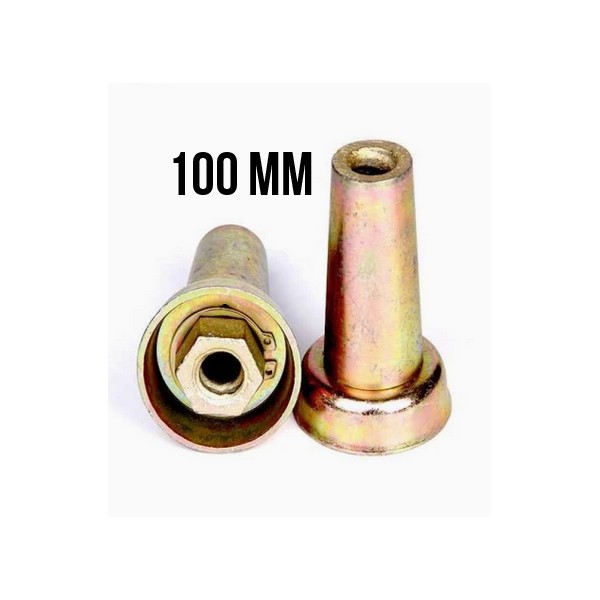 Cone 100mm comprido p/varão tige Ø15/17 zinc.