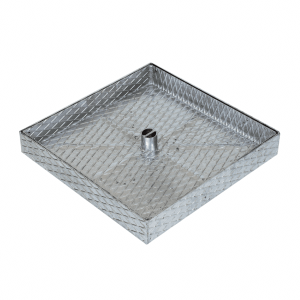 Tampa Xadrez Galvanizada a Quente c/ Rebaixe 300x300x50 mm