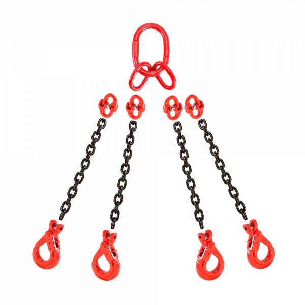 Linga Corrente G80 10mm 4 ramais - 4m c/ Gancho