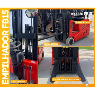 Empilhador elétrico 1.5t 3...