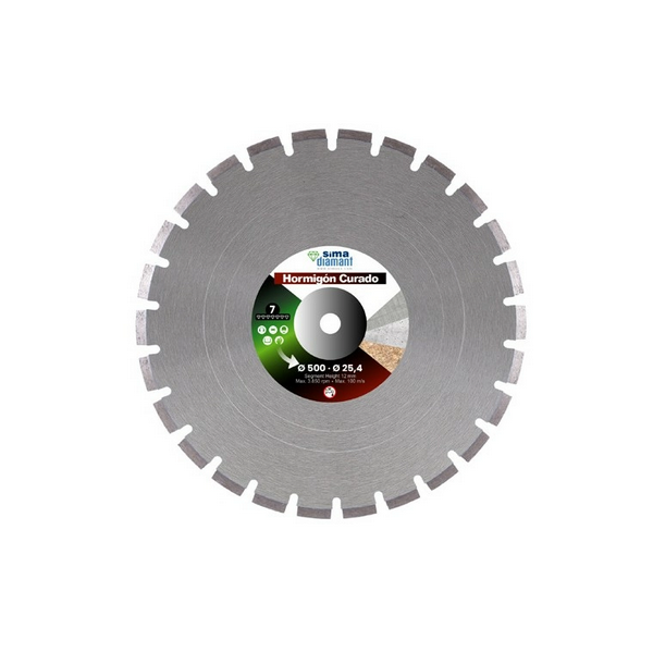 Disco Ø500x3,8x25,40 diamante betão seco armado
